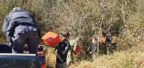 Detectan carga de droga en zona rural